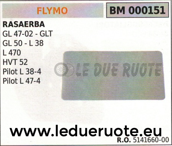 51416600 FILTRO ARIA RASAERBA TOSAERBA FLYMO GL 47 02 50 L38 HTV52 PILOT 38 47