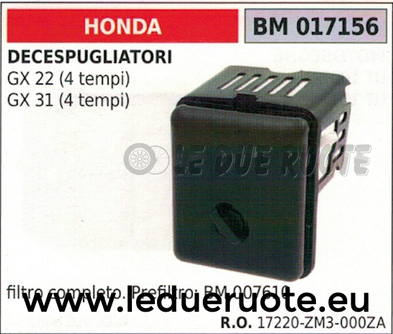 17220ZM3000ZA FILTRO ARIA COMPLETO DECESPUGLIATORE HONDA GX 22 31