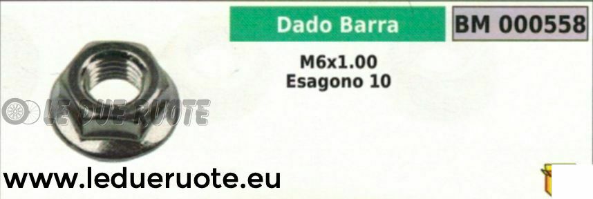 DADO BARRA MOTOSEGA UNIVERSALE ESAGONO CHIAVE 10 M 6x1.00