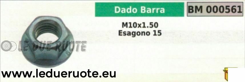 DADO BARRA MOTOSEGA UNIVERSALE ESAGONO CHIAVE 15 M 10x1.50