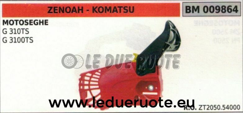 ZT205054000 CARTER COMPLETO COPRICATENA MOTOSEGA ZENOAH KOMATSU G 310TS 3100TS