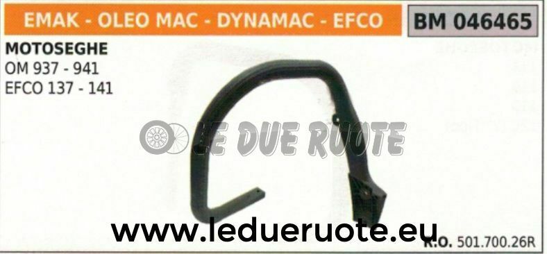 50170026 IMPUGNATURA manico tubolare MOTOSEGA OLEOMAC 937 941 EFCO 137 141
