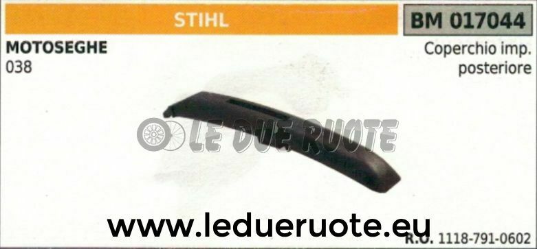 11187910602 COPERCHIO IMPUGNATURA manico tubolare manubrio MOTOSEGA STIHL 038