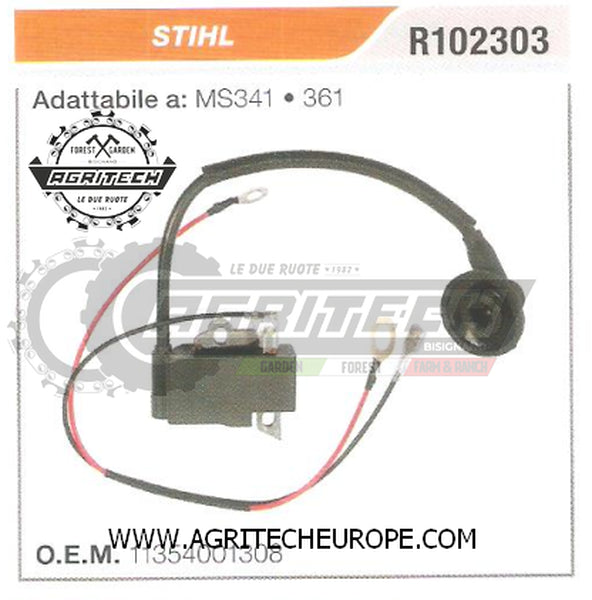 11354001308 BOBINA ELETTRONICA CENTRALINA MOTOSEGA STIHL MS341 361