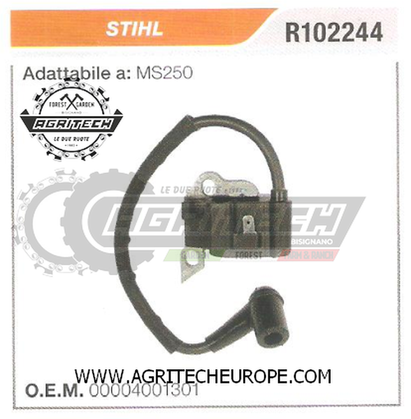 00004001301 BOBINA ELETTRONICA CENTRALINA MOTOSEGA STIHL MS250
