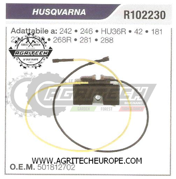 501812702 BOBINA ELETTRONICA CENTRALINA MOTOSEGA HUSQVARNA HU36R 42 ORIGINALE