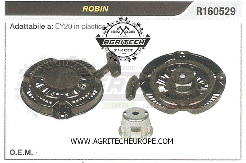 R160529 CARTER AVVIAMENTO COMPLETI ROBIN MOTORE EY20 IN PLASTICA AVVIATORE