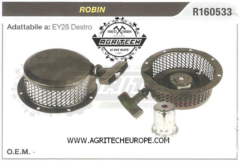 R160533 CARTER AVVIAMENTO COMPLETI ROBIN MOTORE EY28 DESTRO AVVIATORE