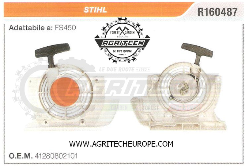 41280802101 CARTER AVVIAMENTO COMPLETI DECESPUGLIATORE STIHL FS450 AVVIATORE