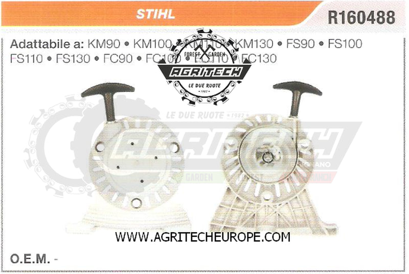 R160488 CARTER AVVIAMENTO COMPLETI DECESPUGLIATORE STIHL KM90 KM100 AVVIATORE