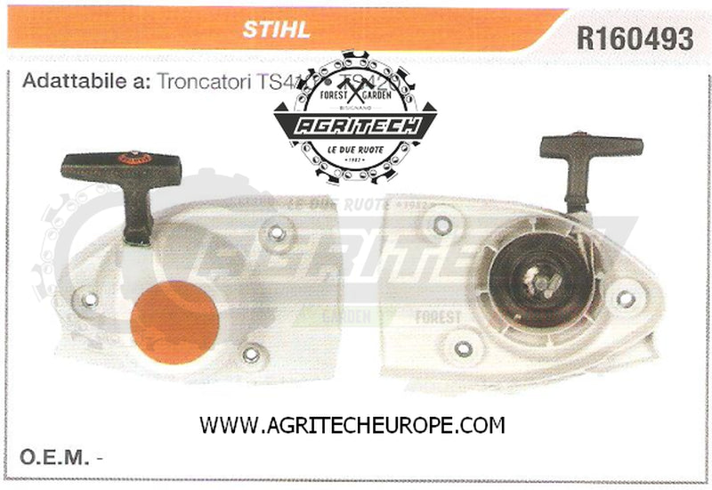R160493 CARTER AVVIAMENTO COMPLETI TRONCATORI STIHL TS410 TS420 AVVIATORE