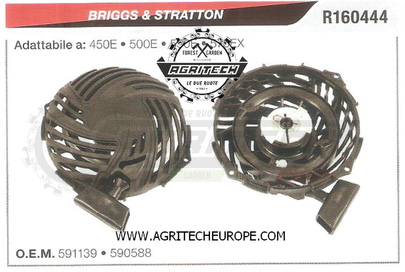 590588 CARTER AVVIAMENTO COMPLETI AVVIATORE MOTORE BRIGGS & STRATTON 450E 500E