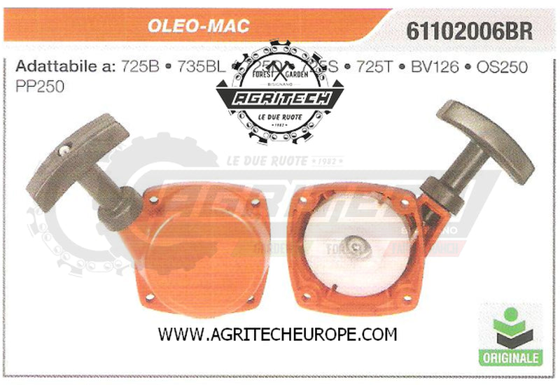 61102006BR CARTER AVVIAMENTO COMPLETI DECESPUGLIATORE OLEO MAC 725S ORIGINALE
