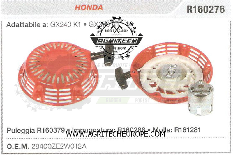 28400ZE2W012A CARTER AVVIAMENTO COMPLETI AVVIATORE MOTORE HONDA GX240-K1