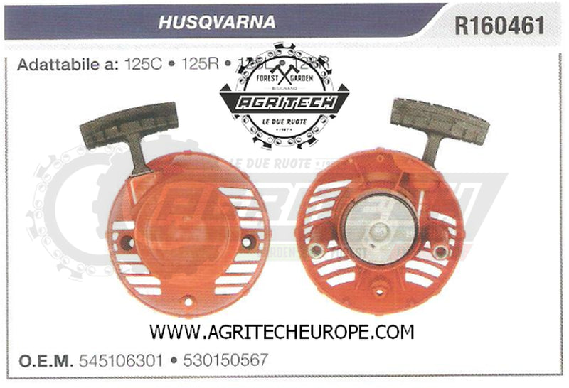 545106301 CARTER AVVIAMENTO COMPLETI DECESPUGLIATORE HUSQVARNA 125C 125R 125L