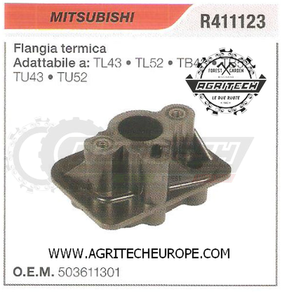 503611301 COLLETTORE FLANGIA TERMICA DECESPUGLIATORE MITSUBISHI TL43 TL52 TB52
