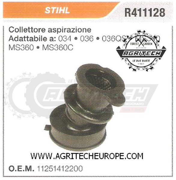 11251412200 COLLETTORE FLANGIA TERMICA MOTOSEGA STIHL MS360C