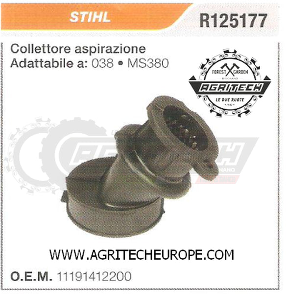 11191412200 COLLETTORE FLANGIA TERMICA MOTOSEGA STIHL 038 MS380