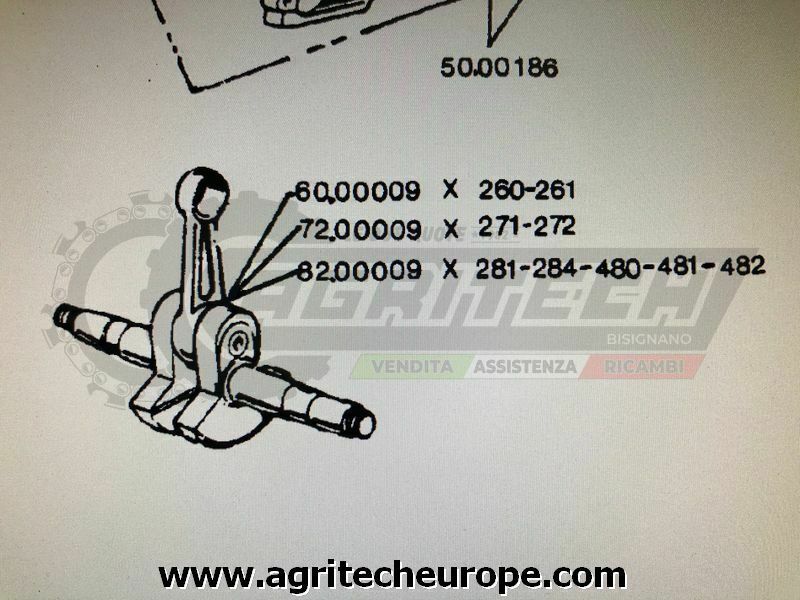 8200009 ALBERO MOTORE E BIELLA MOTOSEGA OLEO MAC 281 284 480 481 482 ORIGINALE