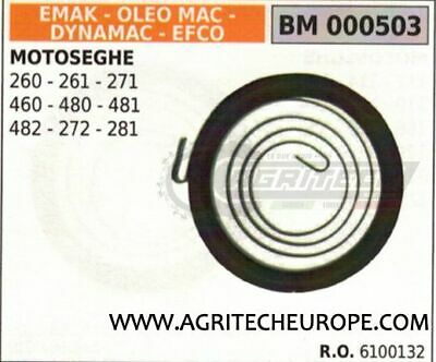 6100132 MOLLA AVVIAMENTO MOTOSEGA DYNAMAC EFCO OLEOMAC 260 261 271 460 480 481