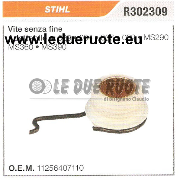 11256407110 VITE SENZA FINE PER POMPA OLIO MOTOSEGA STIHL 036 039 ALTA QUALITÀ