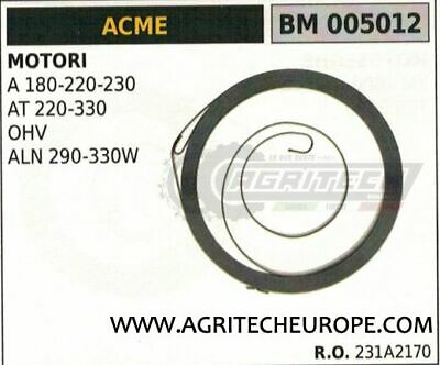 231A2170 MOLLA PER AVVIAMENTO MOTORE ACME A 180 220 230 AT 220 230 ALN 290 330W
