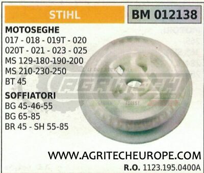11231950400 PULEGGIA AVVIAMENTO SOFFIATORE STIHL BG 45 46 55 65 85 BR45 SH 55 85