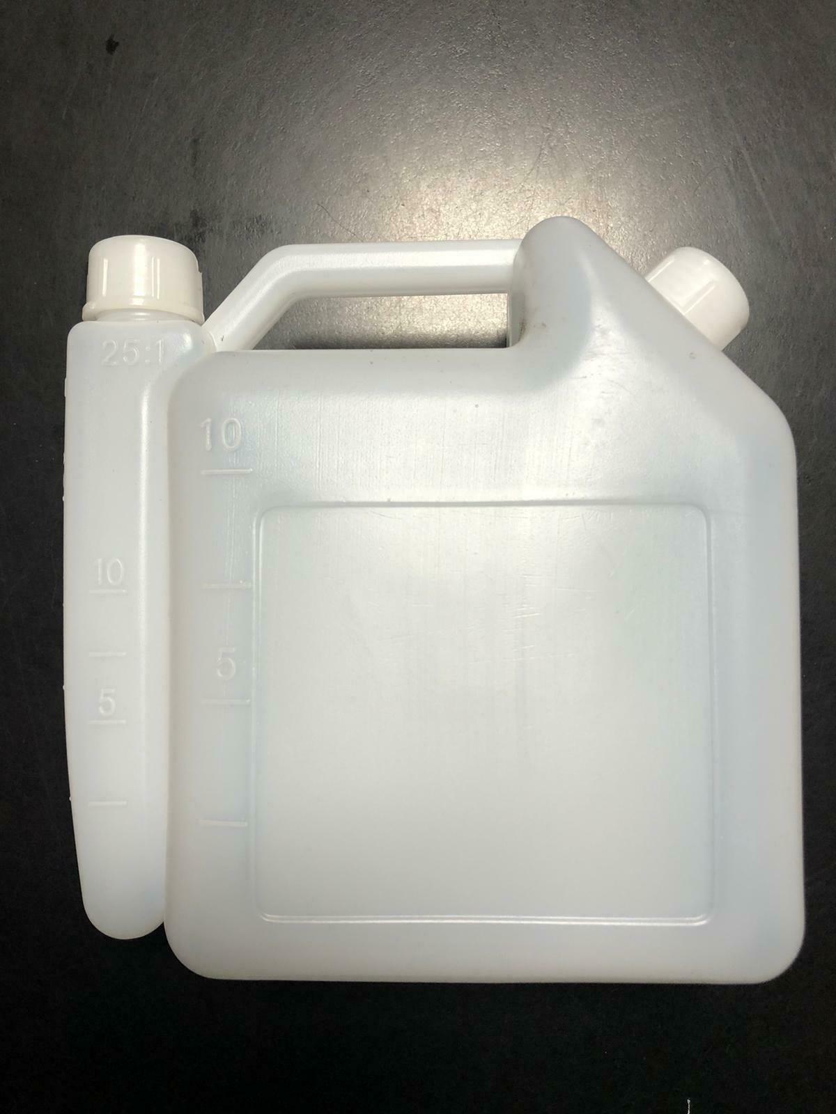 TANICA bidone contenitore PER MISCELA AL 2% O 4% DA 1LITRO benzina carburante
