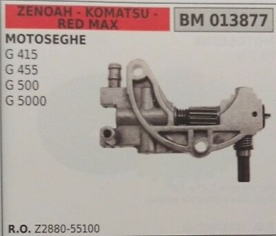 Z288055100 POMPA OLIO MOTOSEGA ZENOAH KOMATSU RED MAX G 415 455 500 5000