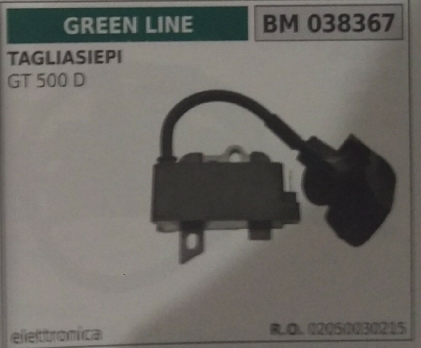 02050030205 BOBINA ELETTRONICA TAGLIASIEPE TOSASIEPI GREEN LINE GT 500 D