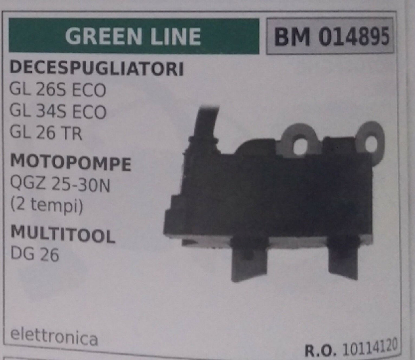 10114120 BOBINA ELETTRONICA MULTITOOL DECESPUGLIATORE TAGLIASIEPE GREENLINE DG26