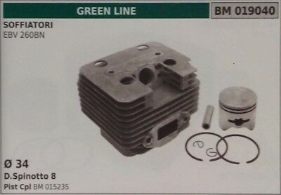 Cilindro e pistone completo per soffiatore EBV 260 BN Ø 34