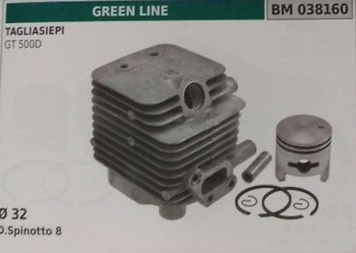 CILINDRO E PISTONE COMPLETO TAGLIASIEPE tosasiepi GREEN LINE GT500D Ø 32