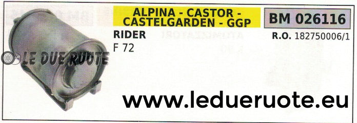 1827500061 MARMITTA SCARICO SILENZIATORE TRATTORINO RASAERBA CASTELGARDEN F 72