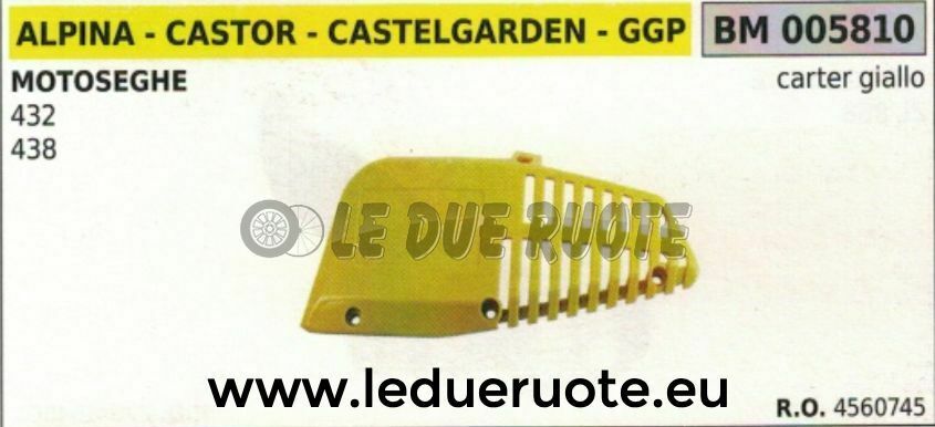 4560745 CARTER CATENA MOTOSEGA CASTOR CASTELGARDEN STIGA ALPINA 432 438 GIALLO