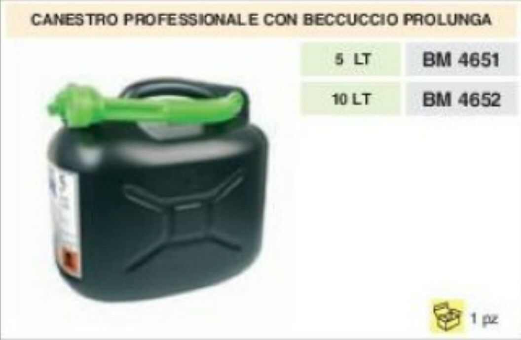 BIDONE BENZINA miscela PROFESSIONALE con beccuccio gasolio olio lubrificante