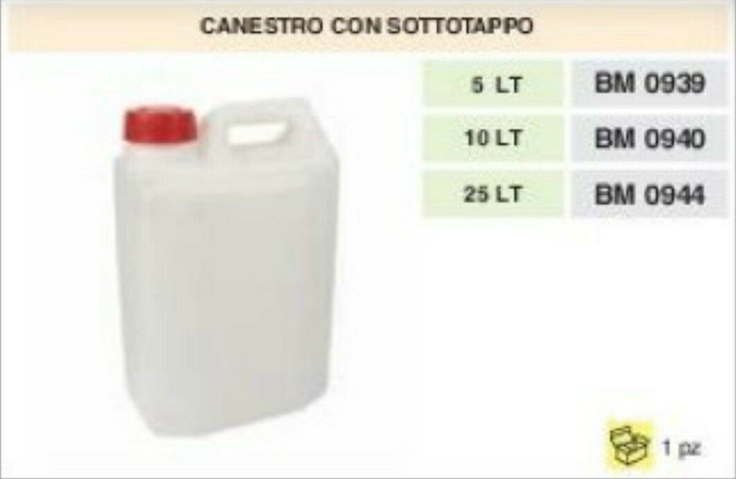 BIDONE BENZINA MISCELA PROFESSIONALE gasolio olio canestrino CON SOTTOTAPPO