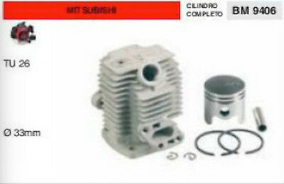 CILINDRO E PISTONE COMPLETO DECESPUGLIATORE MITSUBISHI TU26 TU 26 Ø 33 mm