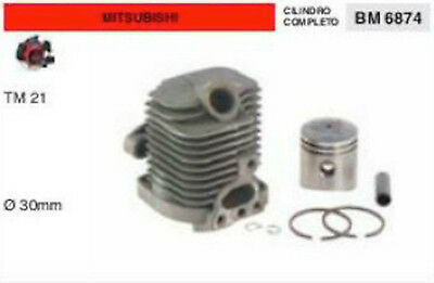 CILINDRO E PISTONE COMPLETO DECESPUGLIATORE MITSUBISHI TM21 TM 21 Ø 30 mm