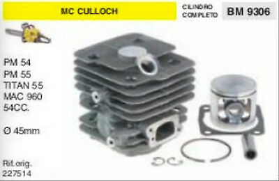 227514 CILINDRO E PISTONE MOTOSEGA McCULLOCH PM 54 55 MAC 960 54cc Ø 45 mm