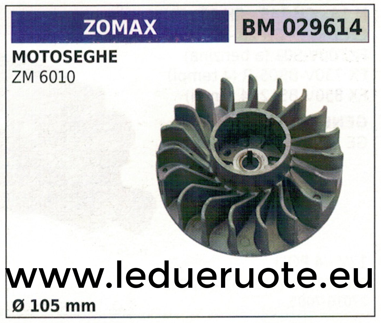 VOLANO MAGNETICO magnete ventola ventolina MOTOSEGA ZOMAX ZM 6010 Ø105