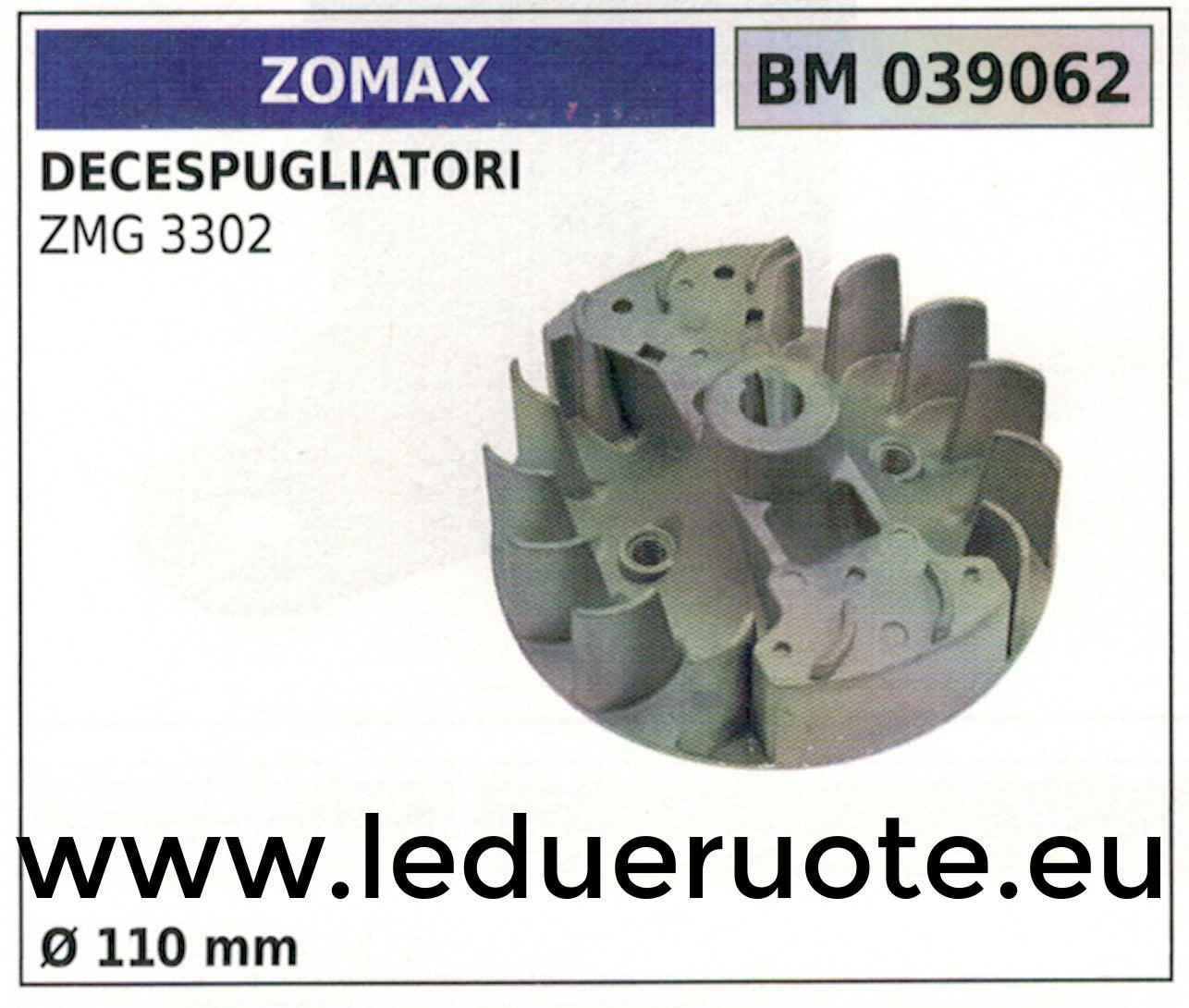 VOLANO MAGNETICO magnete ventola DECESPUGLIATORE ZOMAX ZMG 3302 Ø 110