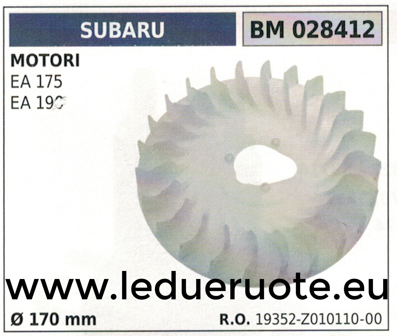 19532Z01011000 VOLANO MAGNETICO magnete ventola MOTORE SUBAR EA 175 190 Ø 170