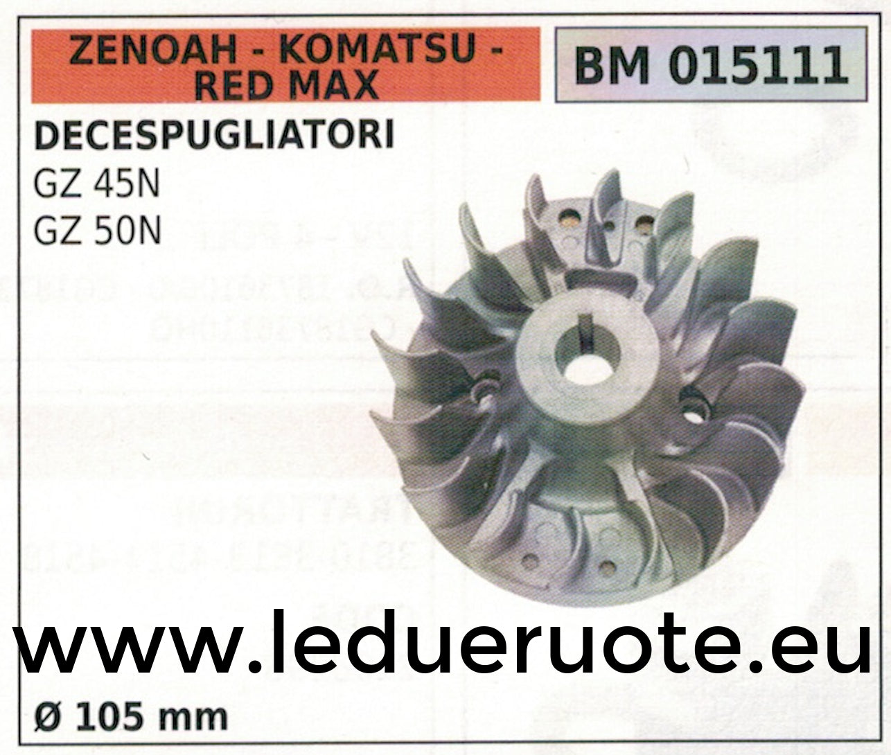 VOLANO MAGNETICO magnete DECESPUGLIATORE ZENOAH KOMATSU REDMAX GZ 45N 50N Ø105
