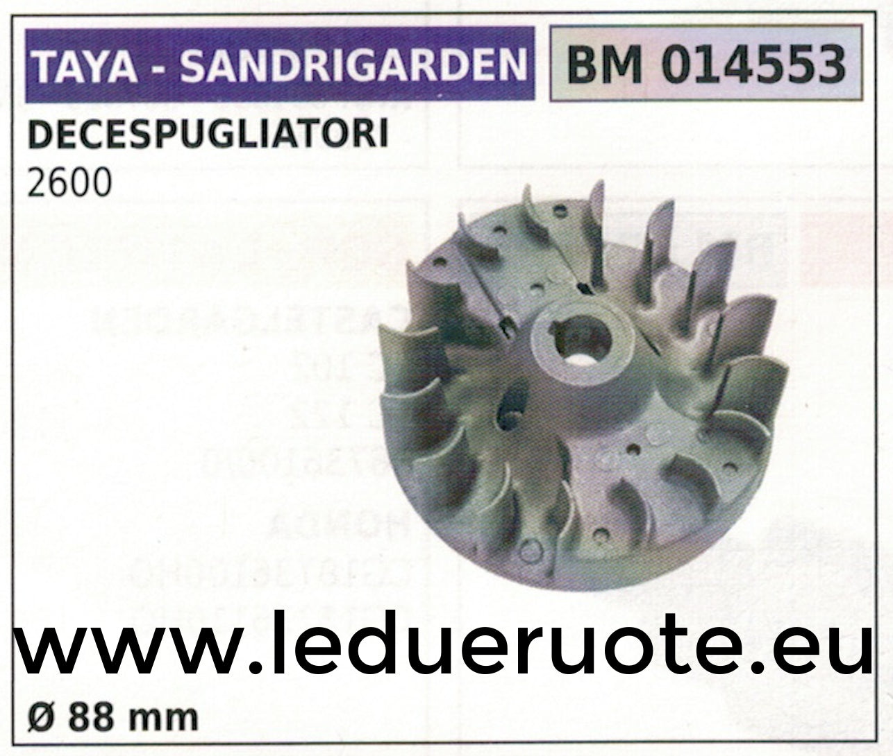 VOLANO MAGNETICO magnete ventola DECESPUGLIATORE TAYA SANDRIGARDEN 2600 Ø 88