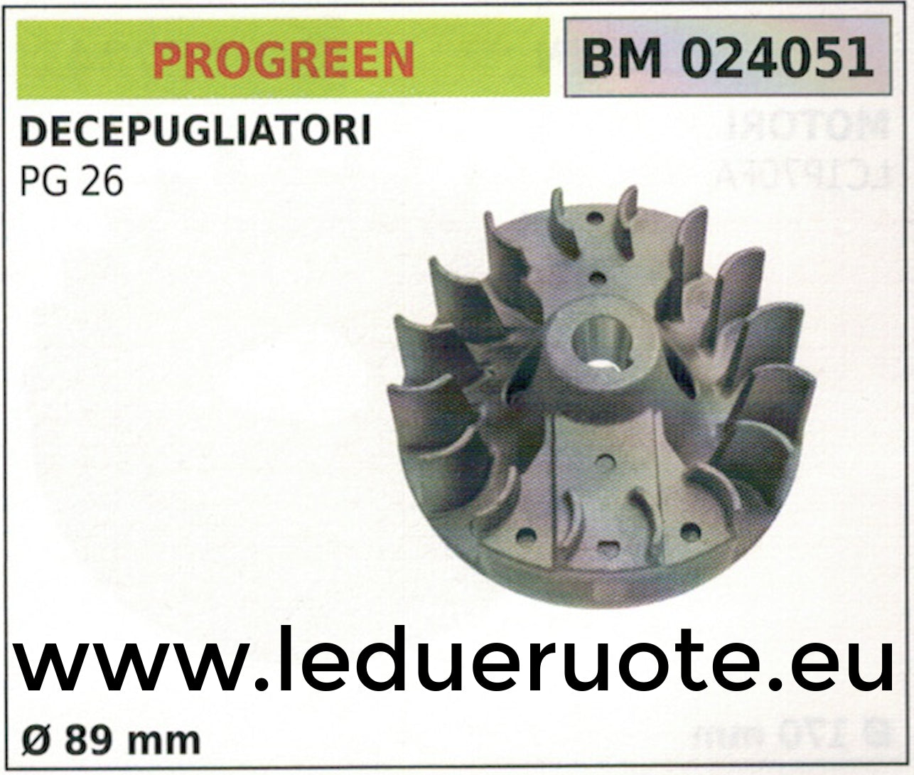 VOLANO MAGNETICO magnete ventola DECESPUGLIATORE PROGREEN GREENCUT PG 26 Ø89