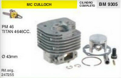 247255 CILINDRO E PISTONE MOTOSEGA McCULLOCH PM46 TITAN 46 46cc Ø 43 mm