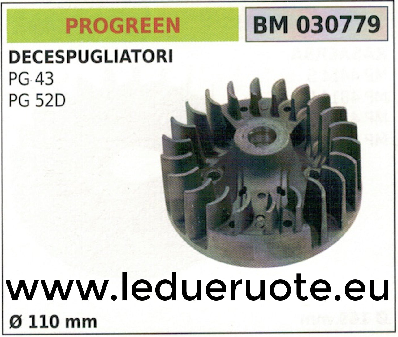 VOLANO MAGNETICO magnete ventol DECESPUGLIATORE PROGREEN GREENCUT PG 43 52D Ø110