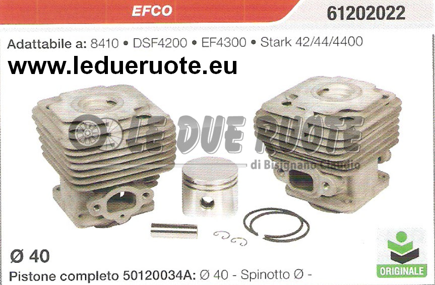 61202022 KIT CILINDRO E PISTONE EFCO STARK 42 44 4400 DECESPUGLIATORE