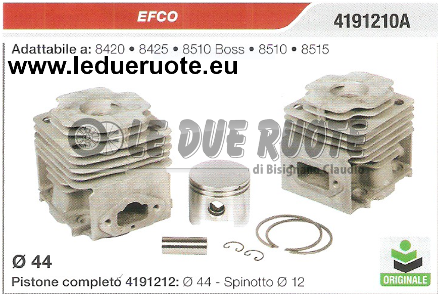4191210A KIT CILINDRO E PISTONE EFCO 8510 BOSS DECESPUGLIATORE ORIGINALE Ø 44